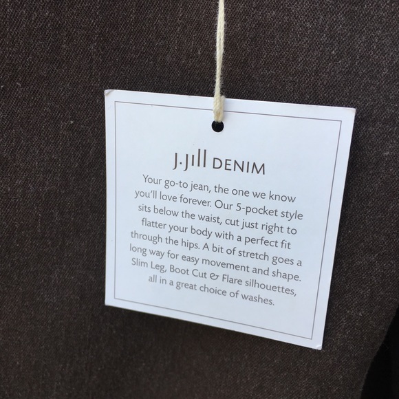 J Jill | NWT Size 0 Petite Bootcut Brown Jeans - Picture 4 of 9